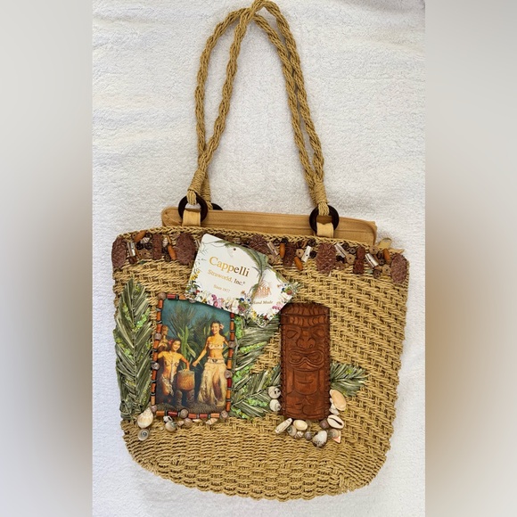 Cappelli Straworld Handbags - Cappelli Straworld Artisan Straw Tote – Hula Art & Tiki – NWT